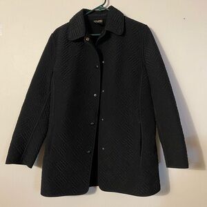 Hilary Radley textured button down coat with pockets